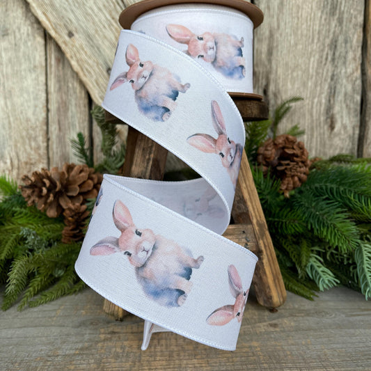 2.5" Easter Ribbon, Rabbit Ribbon, Easter Bunny Ribbon