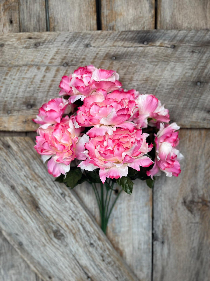 22" Pink Cream Peony Bush, Pink Floral Bush, Artificial Pink Florals