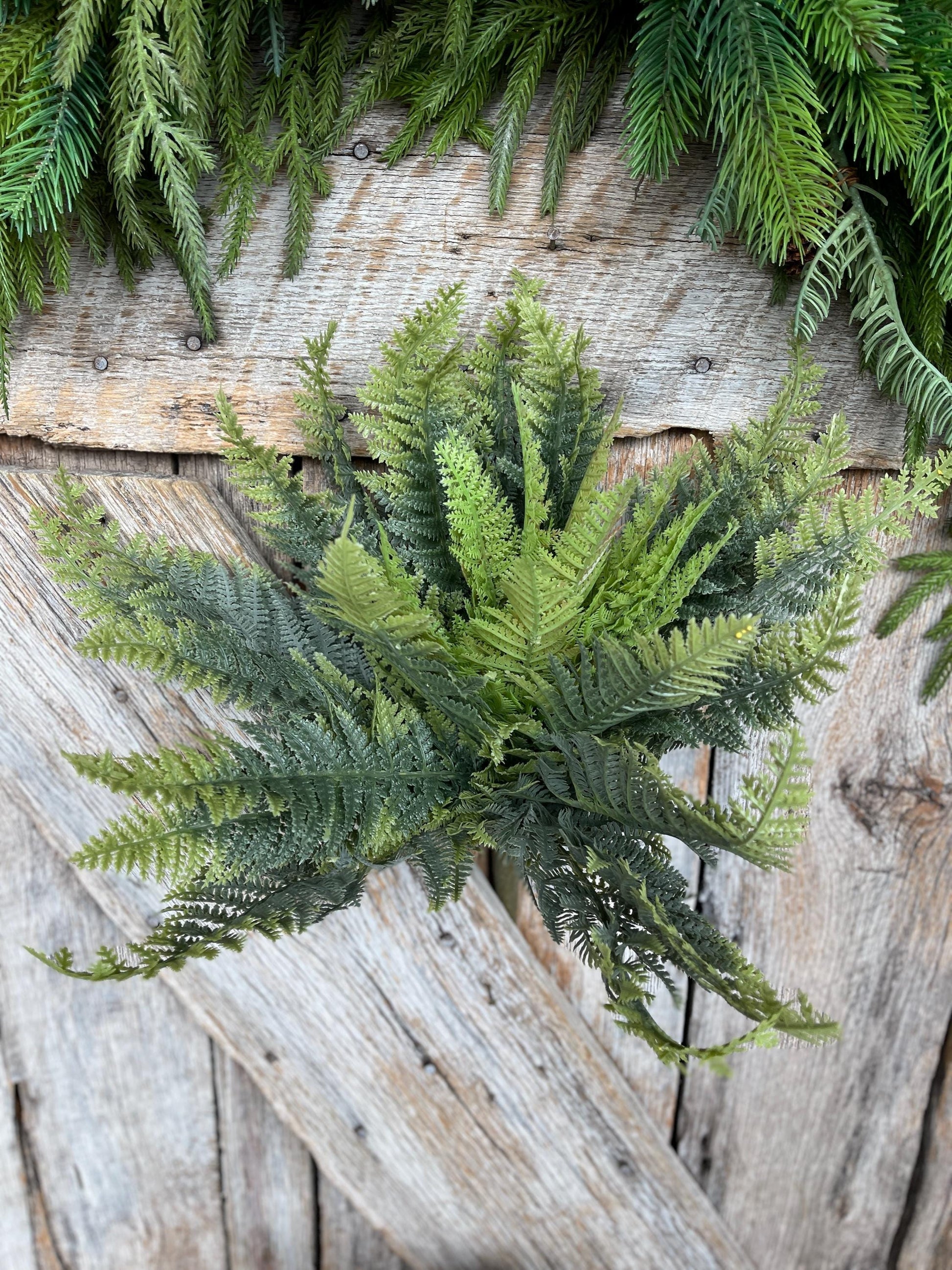 16" Fern greenery bush, MIxed Greenery Bush, Everyday bush, fern bush, craft supply, wreath supply, home decor, greenery, floral bush