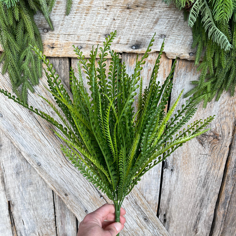 18" Beaded Leaf Bush, Green Beaded Leaf Bush, Greenery Bush, Artificial Greenery, 13094GN