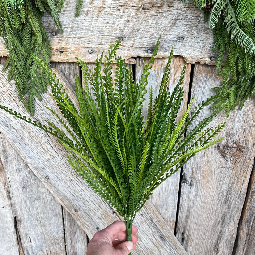 18" Beaded Leaf Bush, Green Beaded Leaf Bush, Greenery Bush, Artificial Greenery, 13094GN