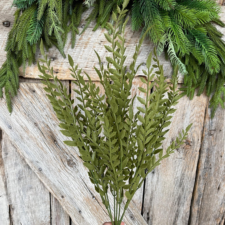 23" Moss Flocked Mixed greenery bush, greenery bush, spring greenery