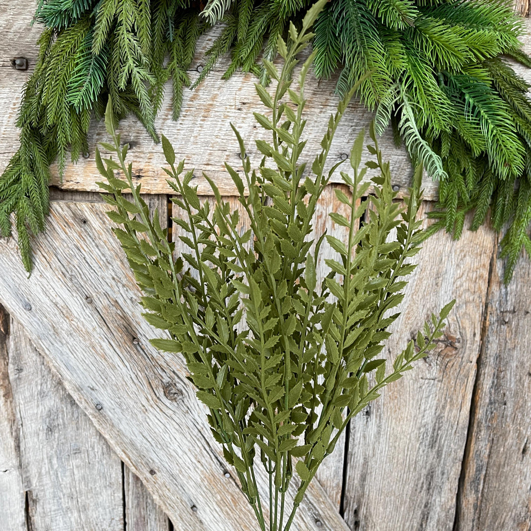 23" Moss Flocked Mixed greenery bush, greenery bush, spring greenery
