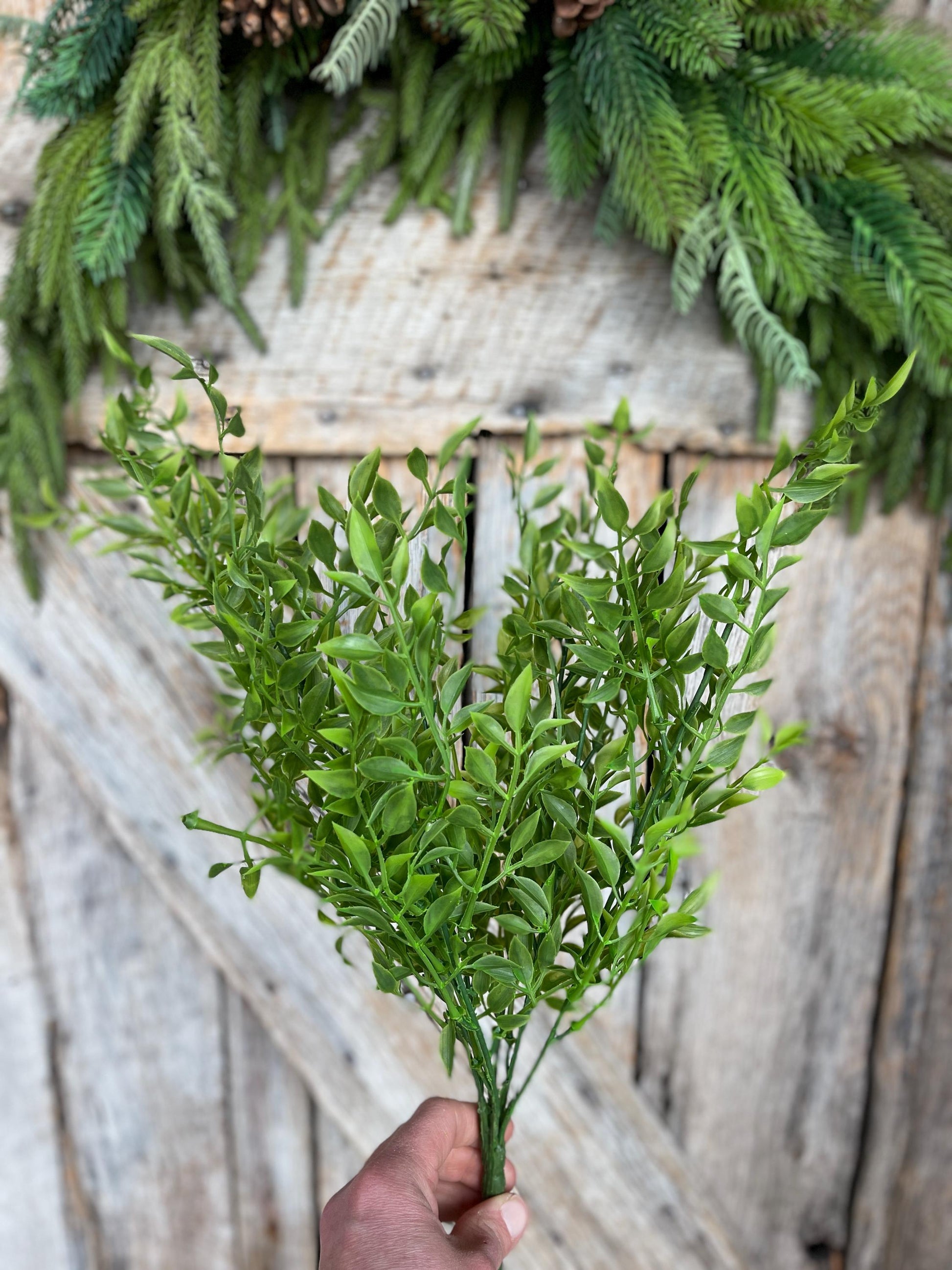 Plastic Greenery Bush, Similax Bush, Wreath Supply
