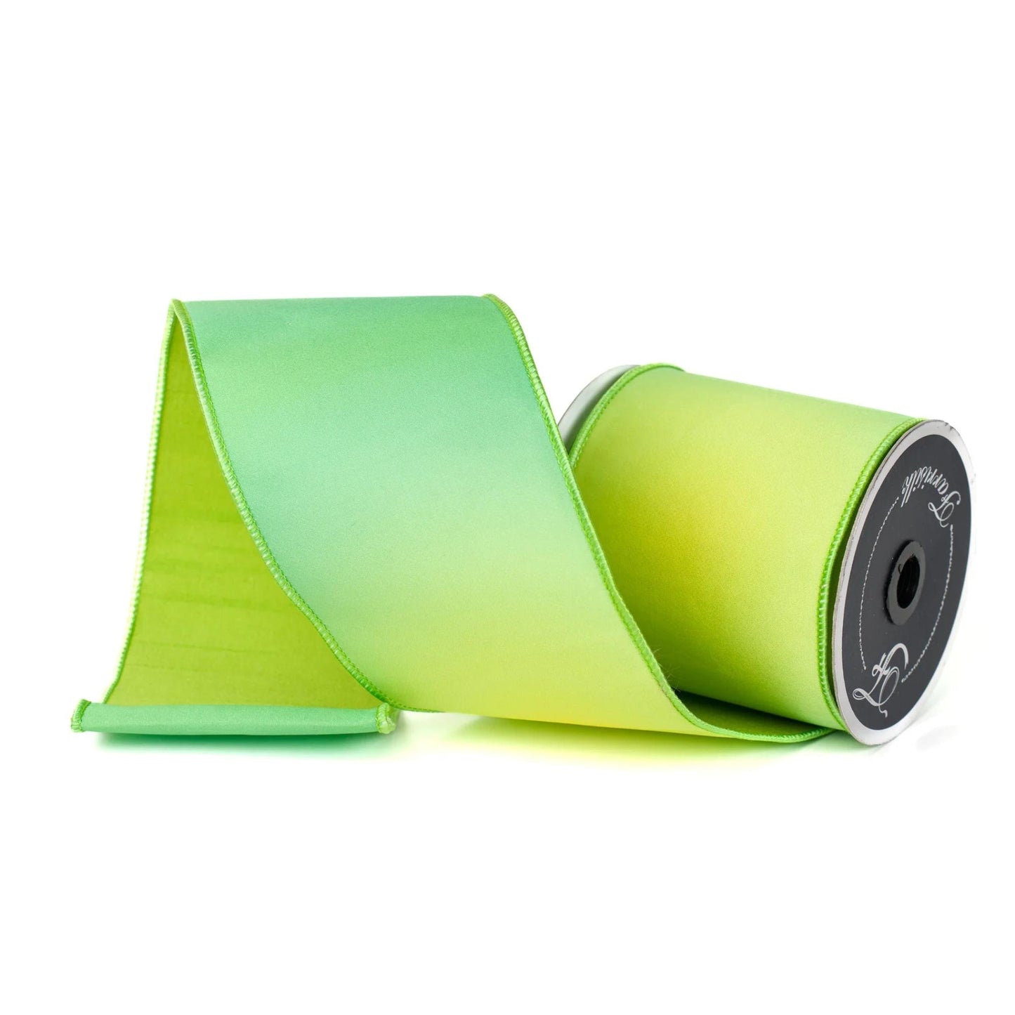 4" Green Prismatic Ribbon, Farrisilk RIbbon, Green Wired RIbbon, SPring Ribbon, Halloween Ribbon, Ombre Ribbon, Designer Ribbon, RK566-69