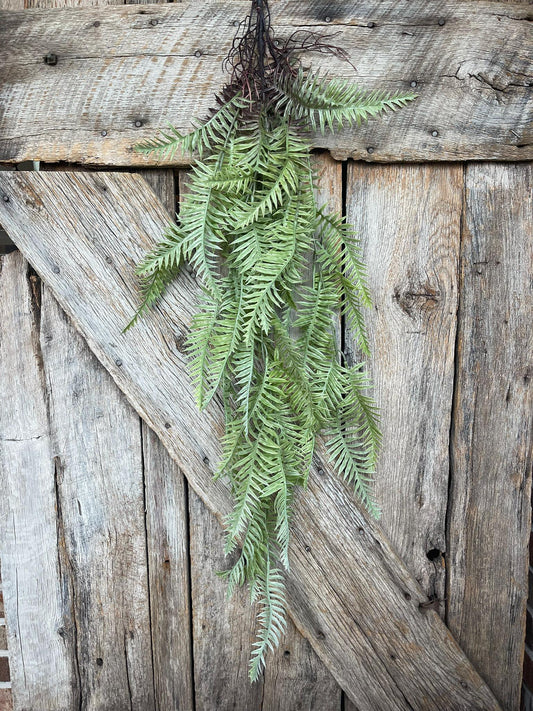 42" Hanging Greenery Fern, Fern Greenery Bush, Boston Fern Artificial Greenery, Greenery for Wreath, Wreath Supply, Floral Supply, 15773