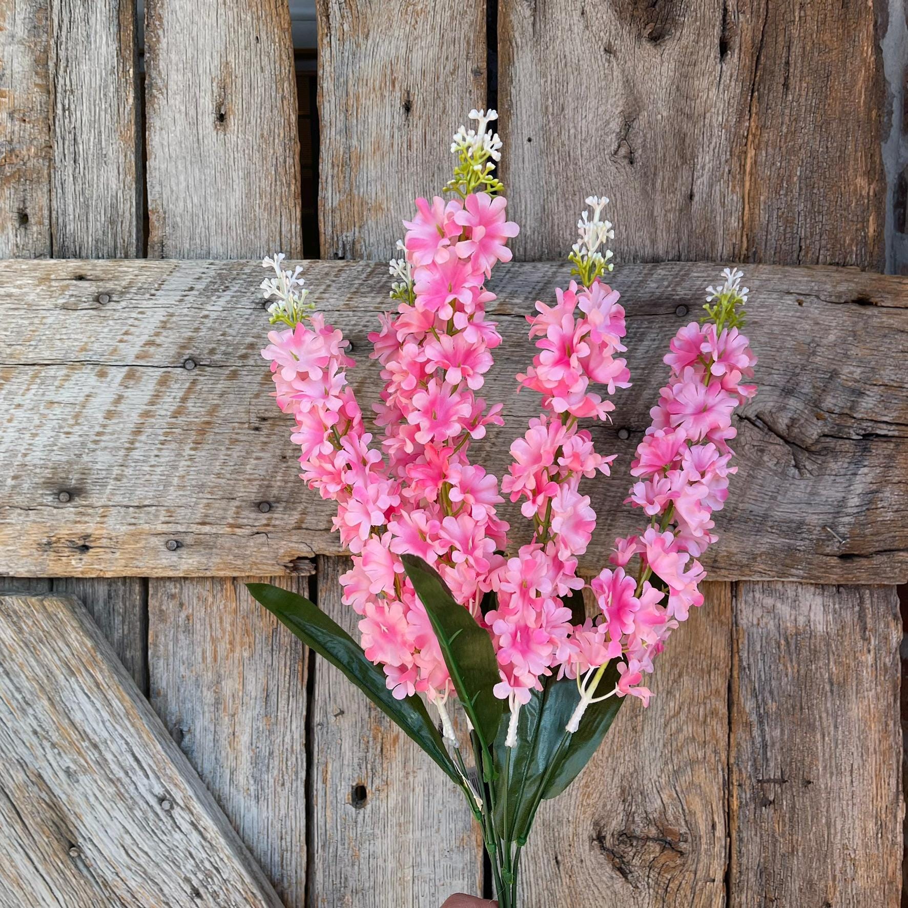 22" Pink Stock Bush, Pink Floral Bush, Artificial Floral Bush, Pink Filler Bush, Pink Wreath Supply, Pink Floral Supply, 37215