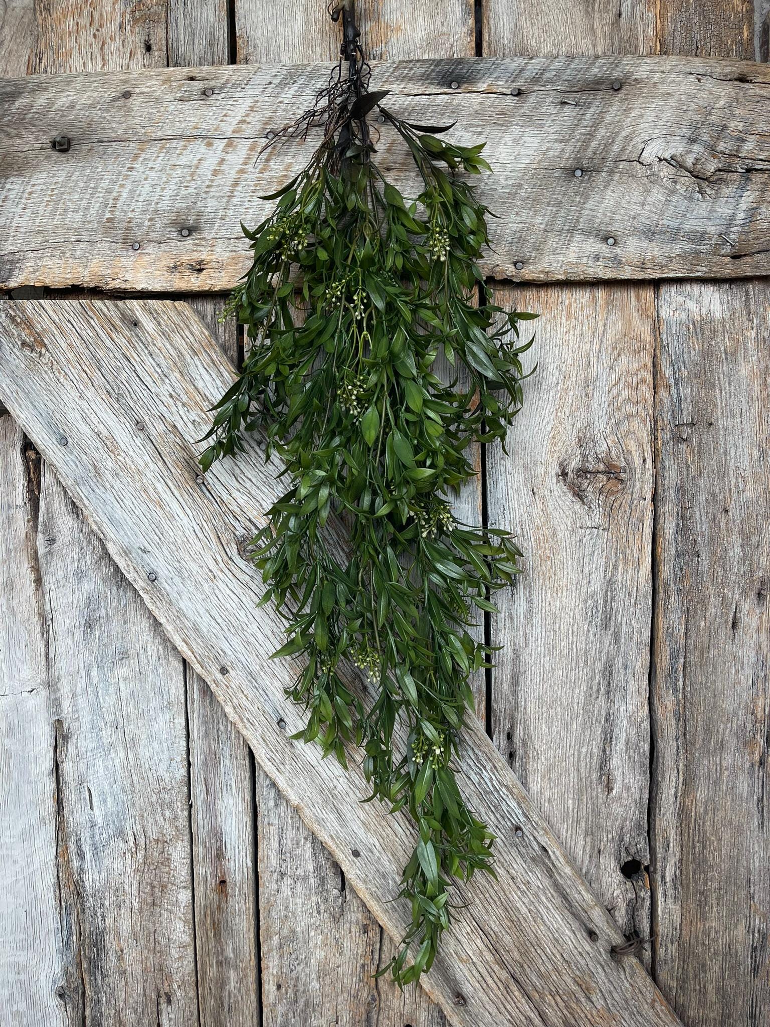 42" Hanging Greenery Leaves Bush, Greenery Bush, Artificial Greenery, Greenery for Wreath, Wreath Supply, Floral Supply, Hanging Bush, 15711