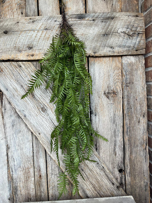 42" Hanging Greenery Fern, Fern Greenery Bush, Artificial Greenery, Greenery for Wreath, Wreath Supply, Floral Supply, Hanging Bush, 15771