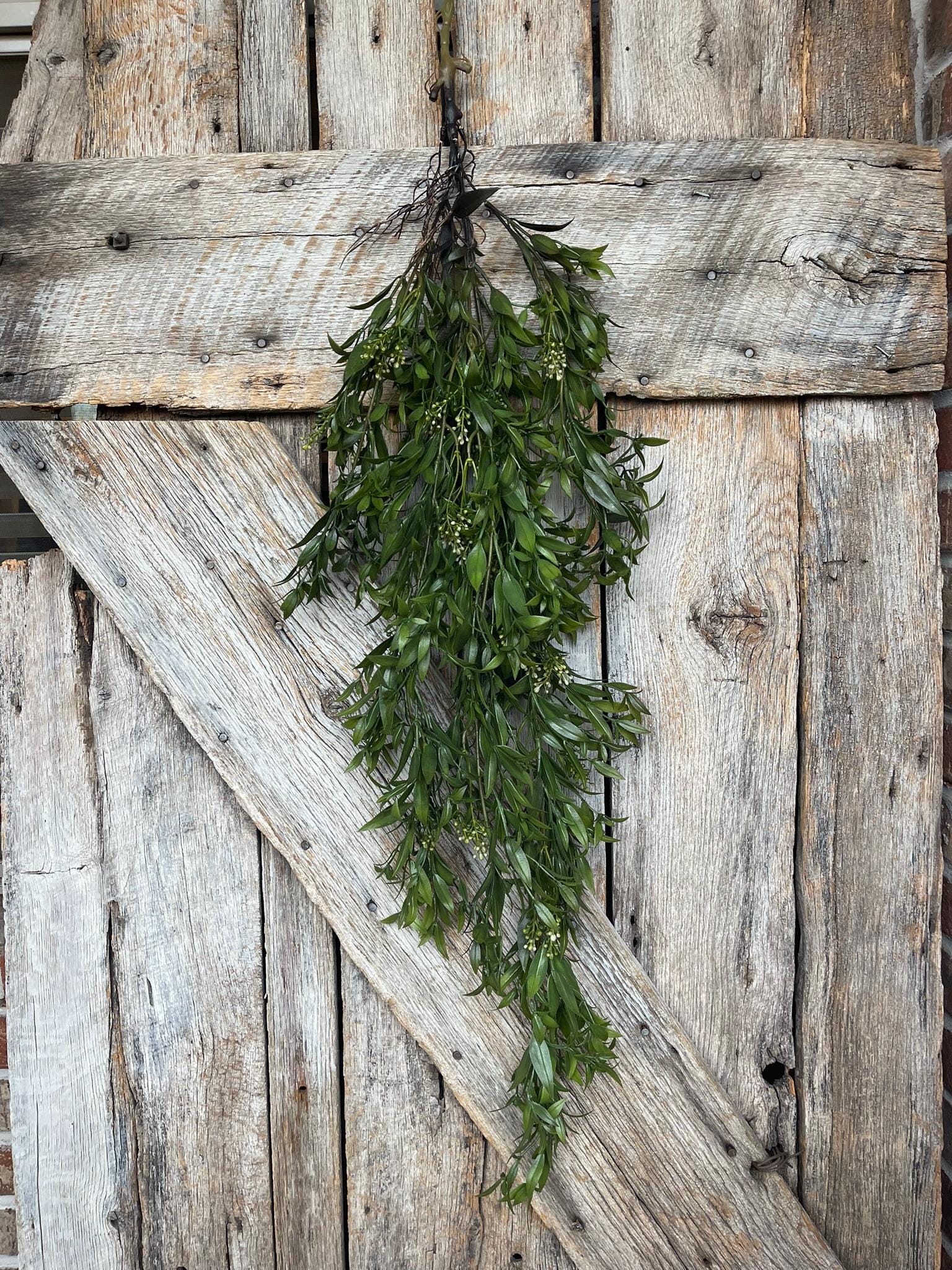 42" Hanging Greenery Leaves Bush, Greenery Bush, Artificial Greenery, Greenery for Wreath, Wreath Supply, Floral Supply, Hanging Bush, 15711
