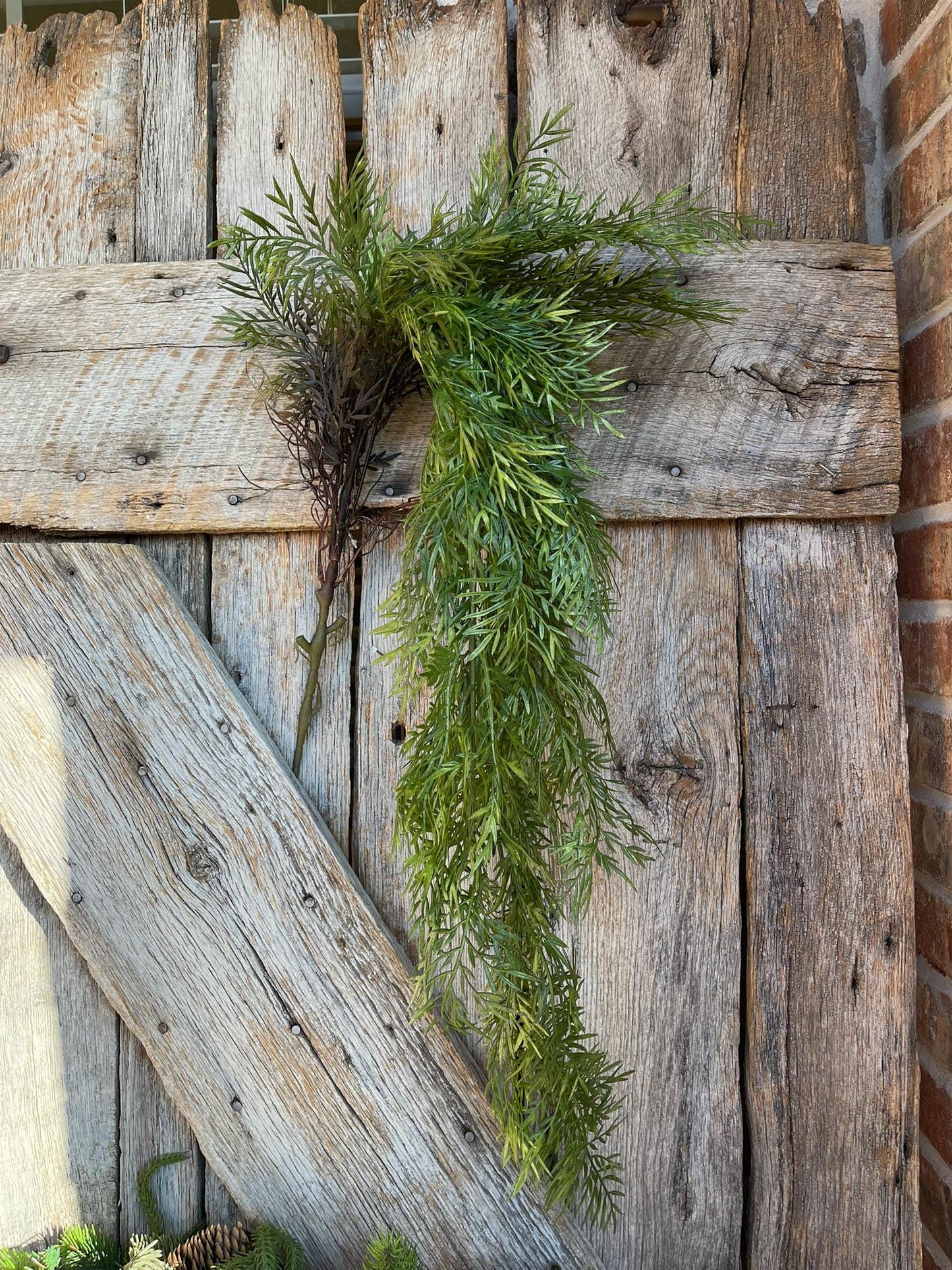 42" Hanging Greenery Bush, Plastic Greenery Bush, Artificial Greenery Bush