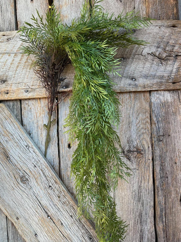 42" Hanging Greenery Bush, Plastic Greenery Bush, Artificial Greenery Bush