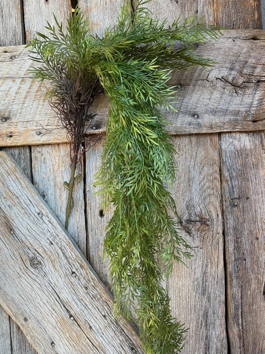 42" Hanging Greenery Bush, Plastic Greenery Bush, Artificial Greenery Bush