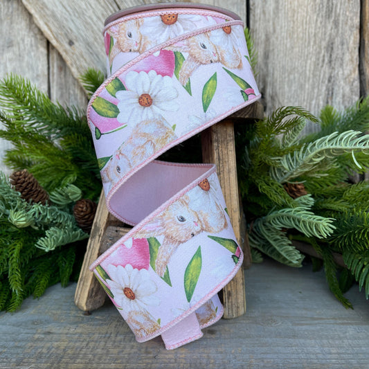 2.5" Easter Egg Hunt Ribbon, Farrisilk Ribbon, Wired Ribbon, Easter Bunny Ribbon, SR110-13