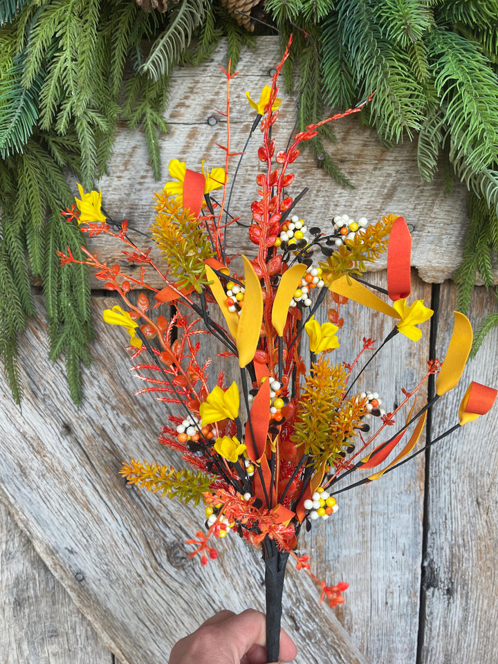 24" Orange Candy Corn Bush, 60919, Fall Bush