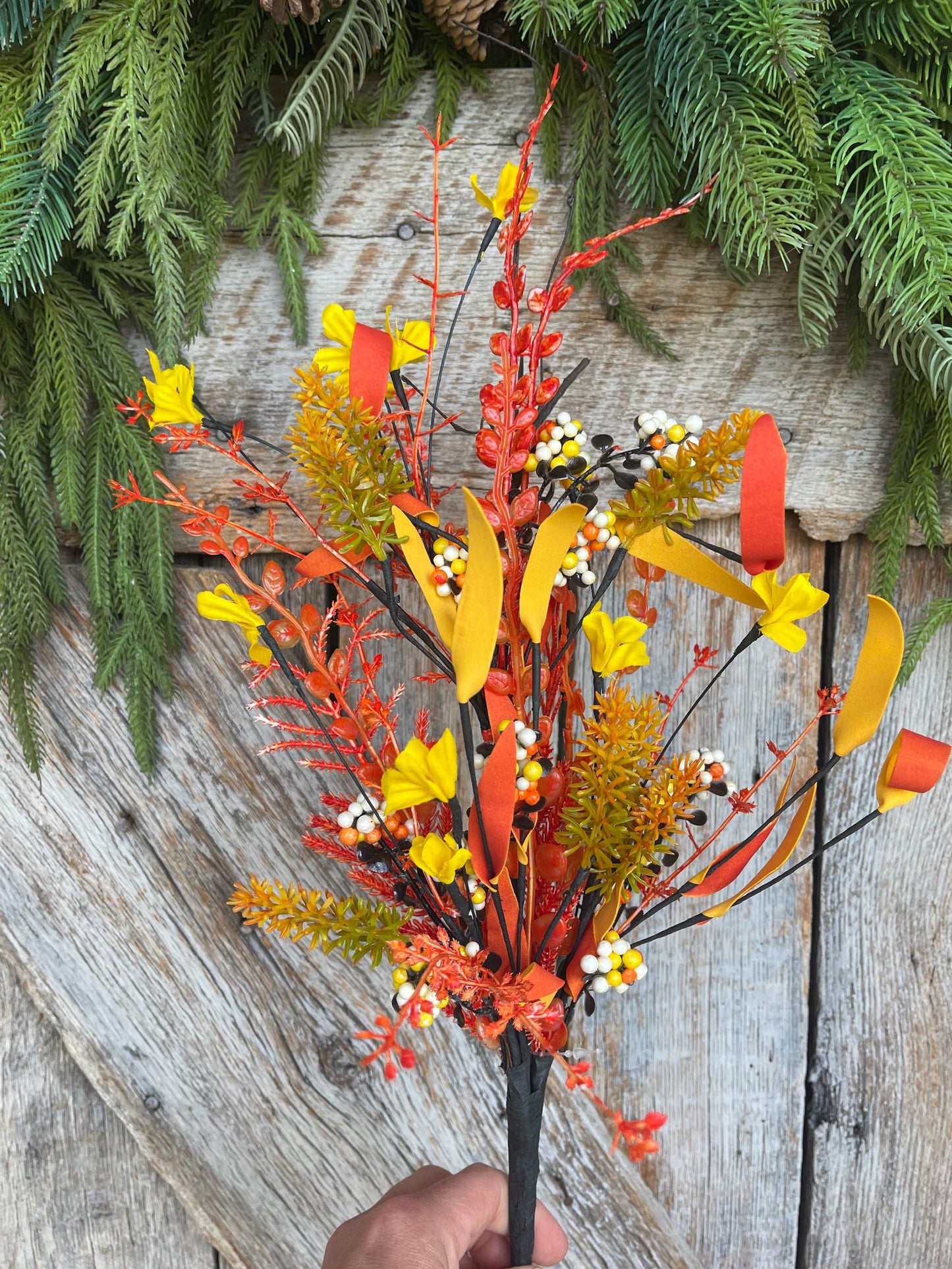 24" Orange Candy Corn Bush, 60919, Fall Bush