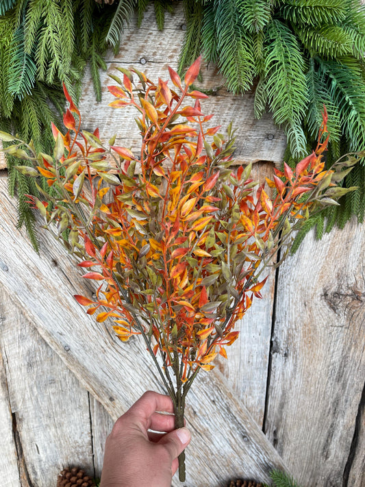 18" Similax Fall Greenery Bush, Fall Greenery, Artifical Greenery, Fall Wreath Supply, Fall Floral Supply, Fall Plastic greenery, 81834