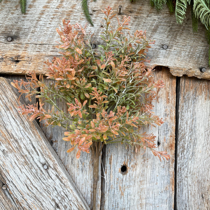 18" Orange Fall Greenery Bush, Fall Greenery, Artifical Greenery