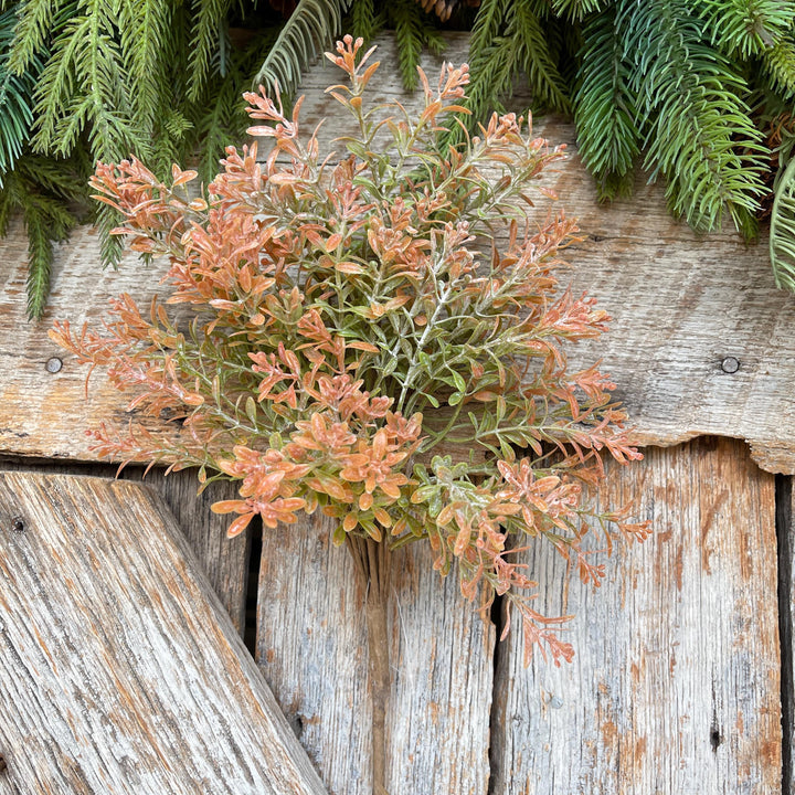 18" Orange Fall Greenery Bush, Fall Greenery, Artifical Greenery