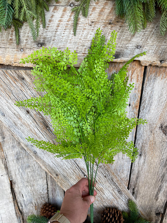 22" Maidenhair bush, Greenery Bush, Artificial Greenery, Wreath Greenery, Floral Greenery, Maidenhair Spray, Floral Supply, 57241