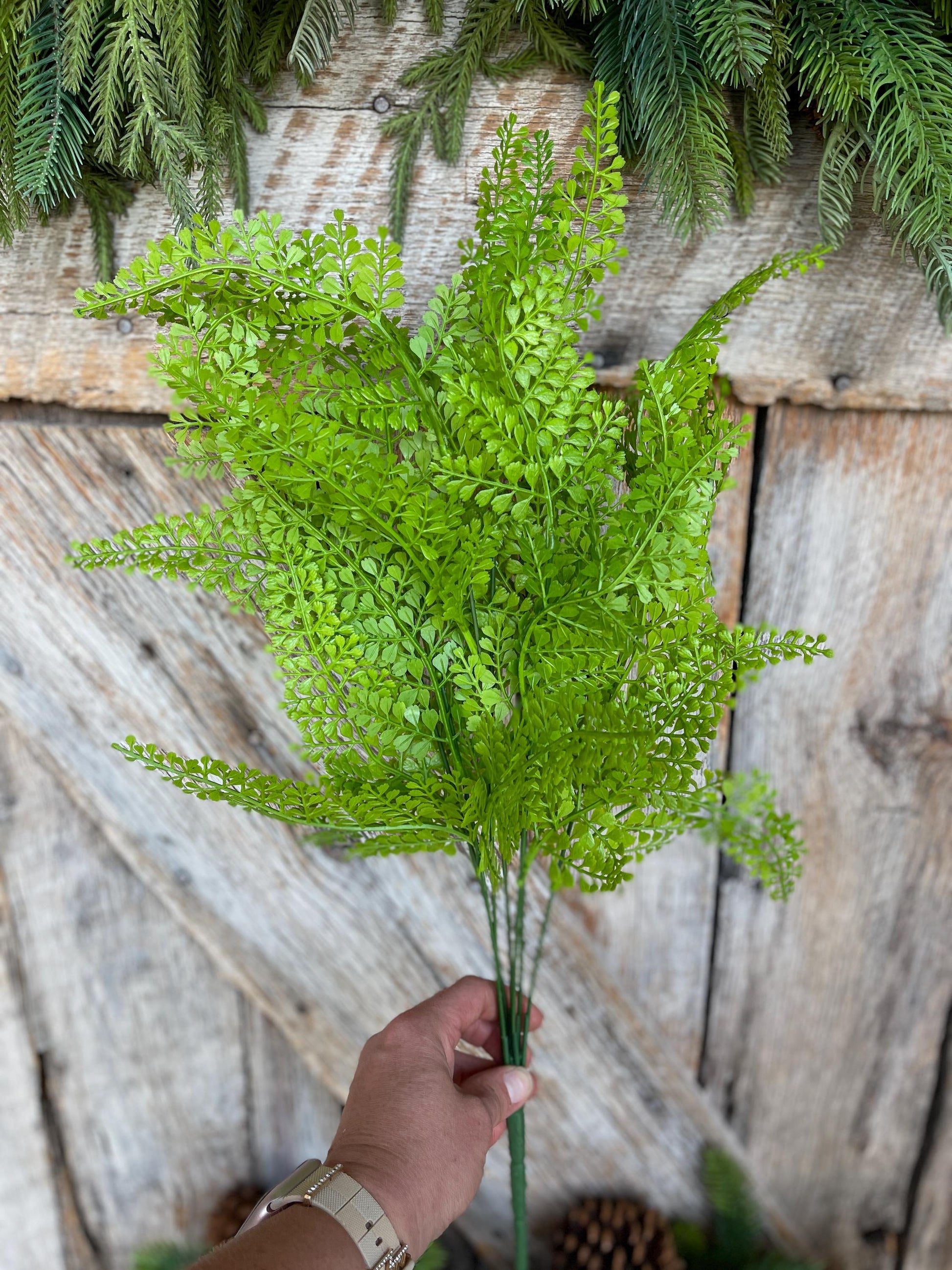 22" Maidenhair bush, Greenery Bush, Artificial Greenery, Wreath Greenery, Floral Greenery, Maidenhair Spray, Floral Supply, 57241