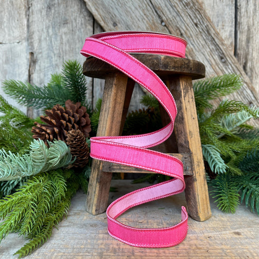 3/4" Pink Fusion Ribbon, Farrisilk Ribbon, Spring Summer Fall Pink Ribbon