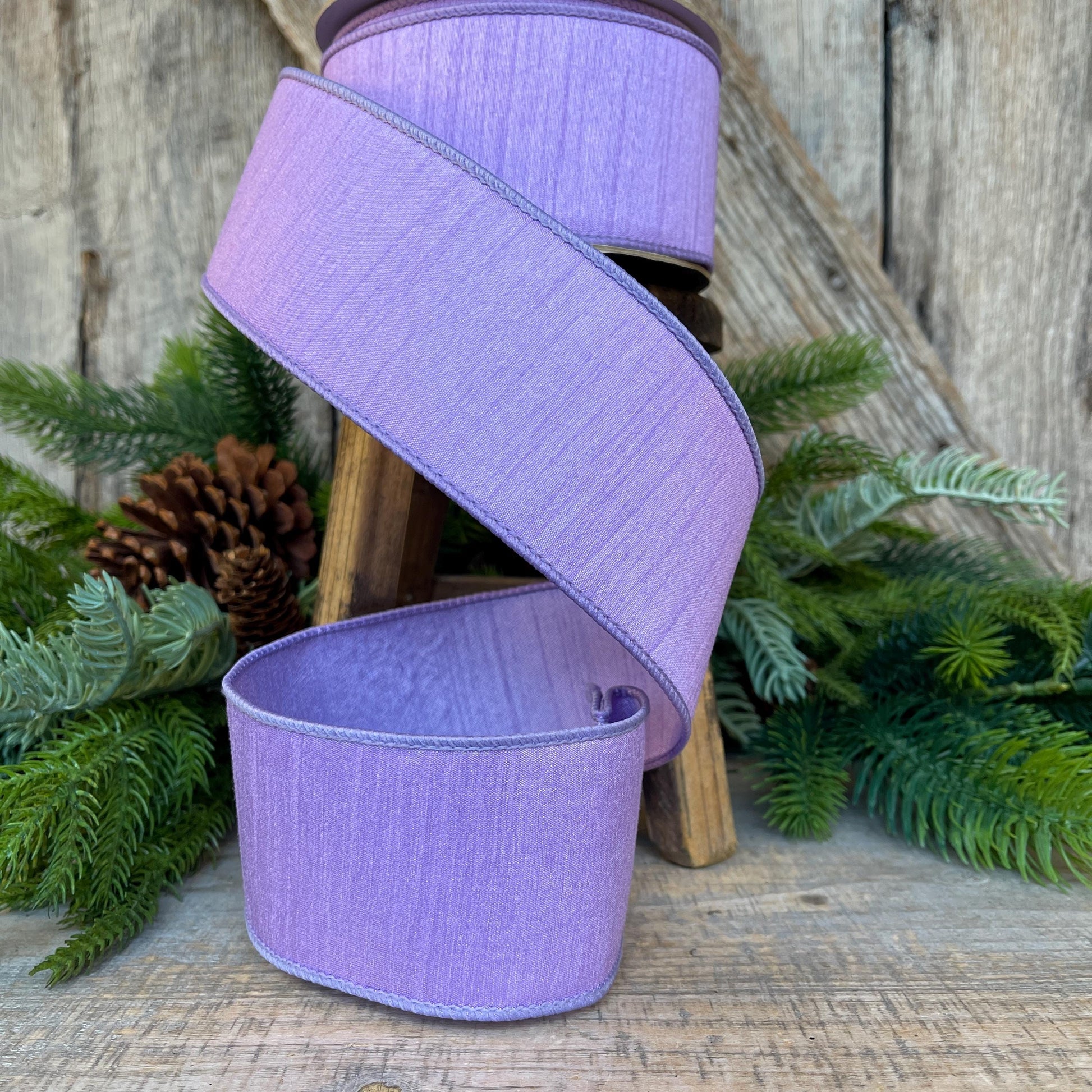 2.5" Lavender Color Fusion Ribbon, Farrisilk Ribbon, Wired Ribbon, Purple Ribbon, Lavender Ribbon, Spring Ribbon, Designer Ribbon, RK599-70