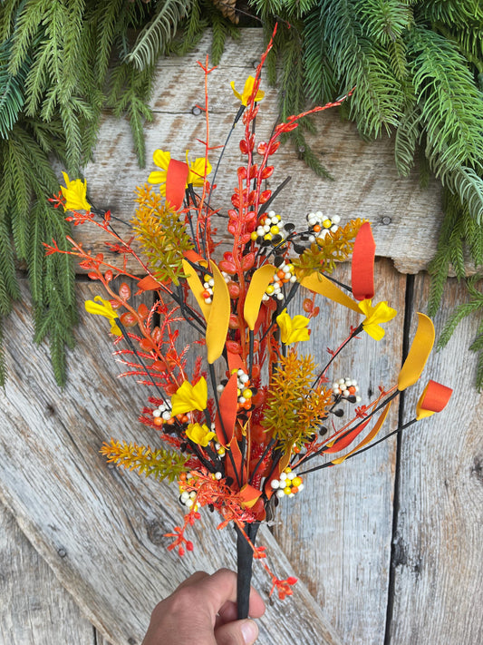 24" Orange Candy Corn Bush, 60919, Fall Bush