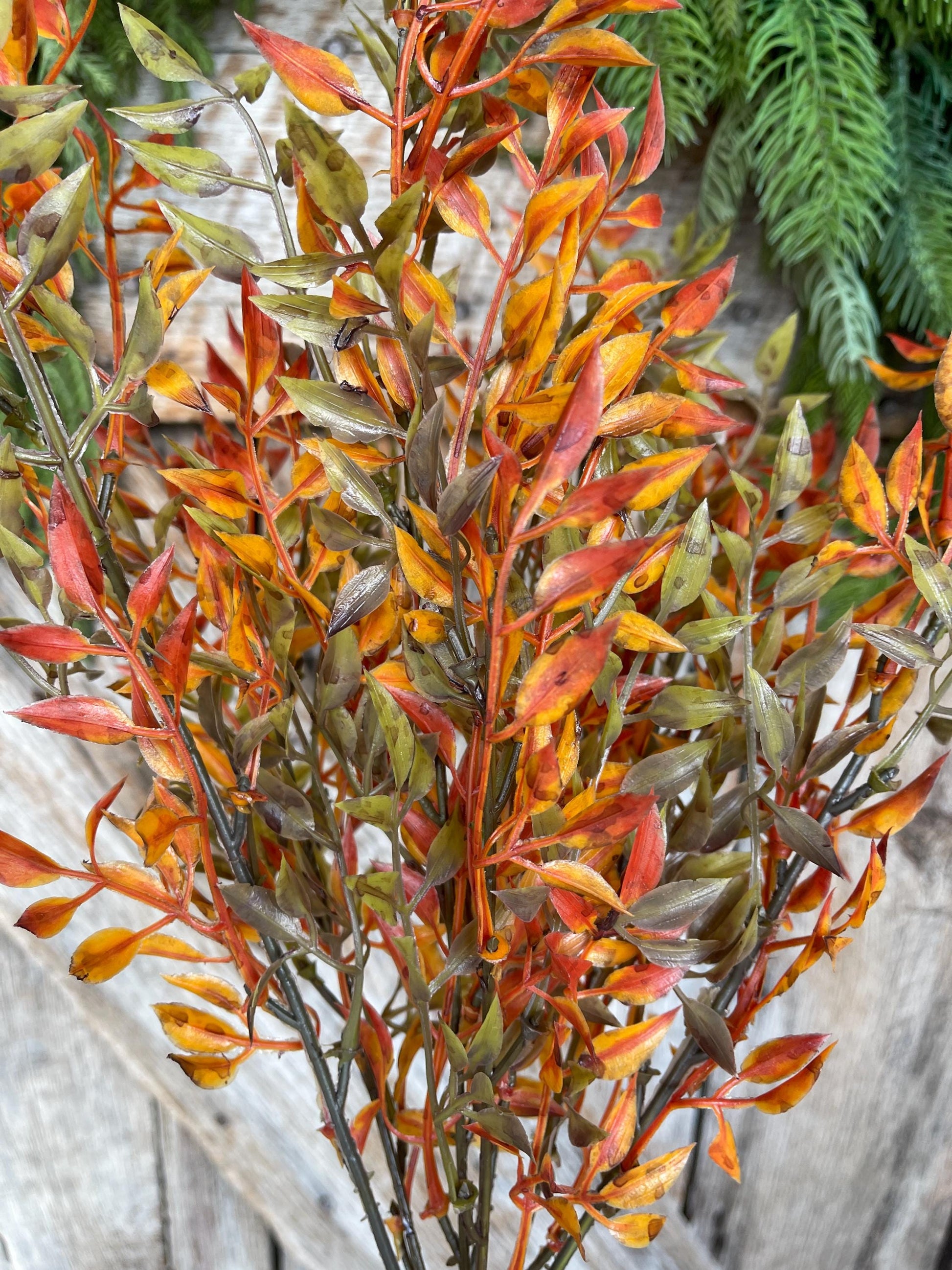 18" Similax Fall Greenery Bush, Fall Greenery, Artifical Greenery, Fall Wreath Supply, Fall Floral Supply, Fall Plastic greenery, 81834