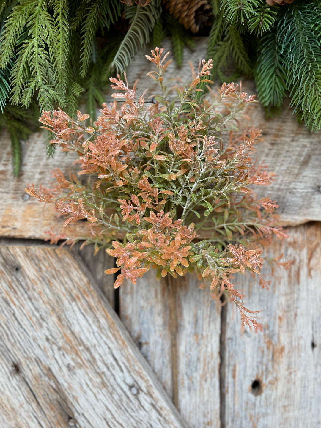 18" Orange Fall Greenery Bush, Fall Greenery, Artifical Greenery
