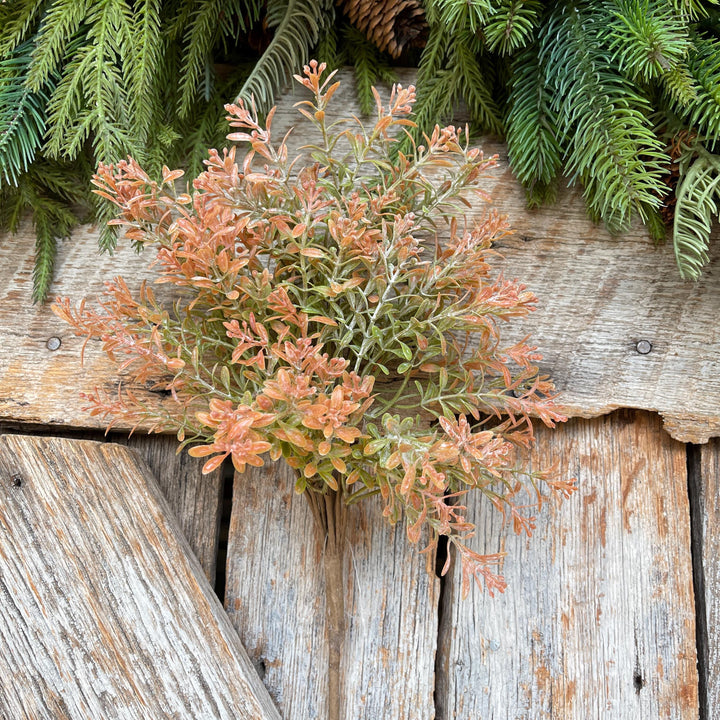 18" Orange Fall Greenery Bush, Fall Greenery, Artifical Greenery