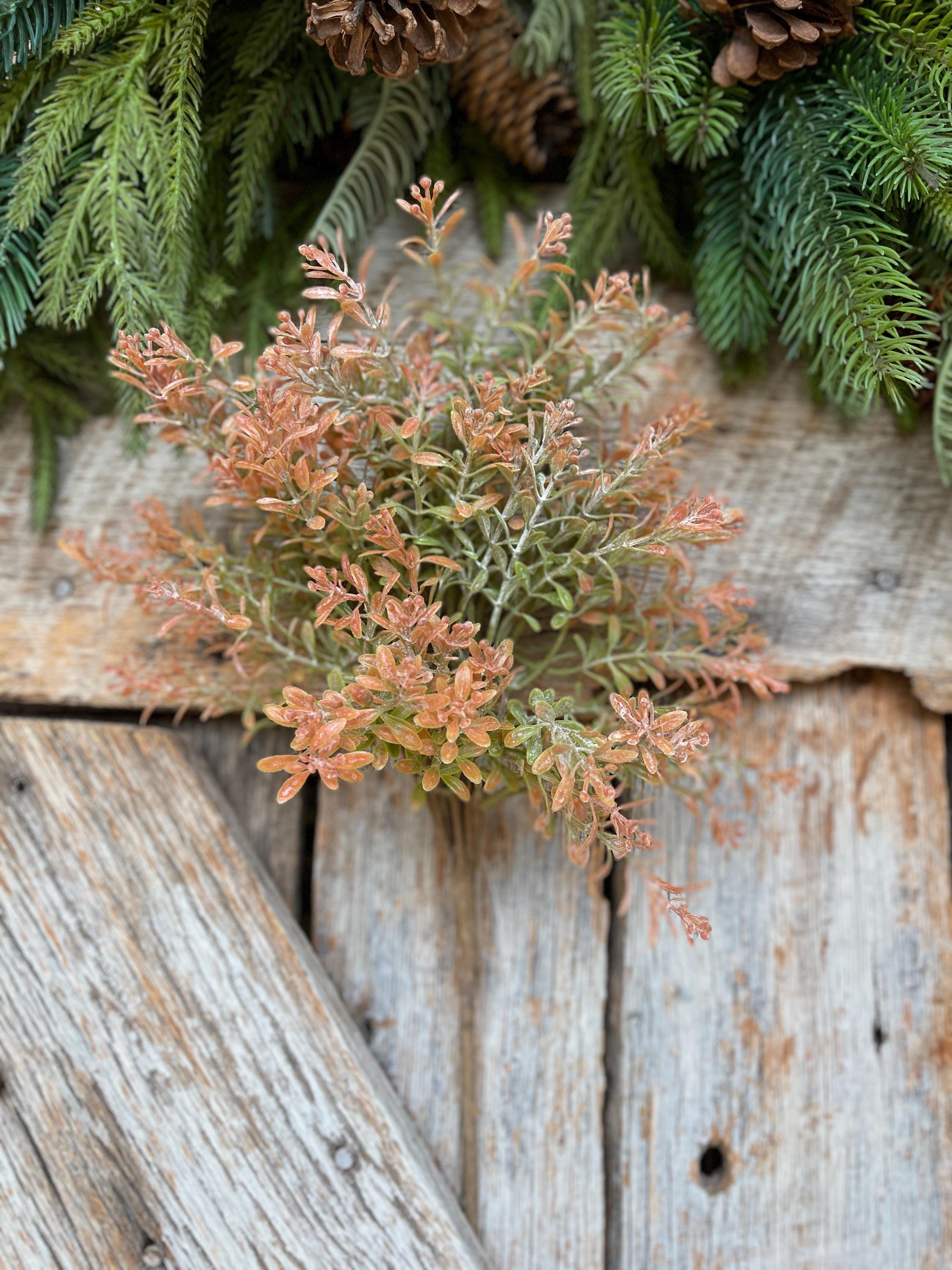 18" Orange Fall Greenery Bush, Fall Greenery, Artifical Greenery, Fall Wreath Supply, Fall Floral Supply, Fall Plastic greenery, 65362-OR