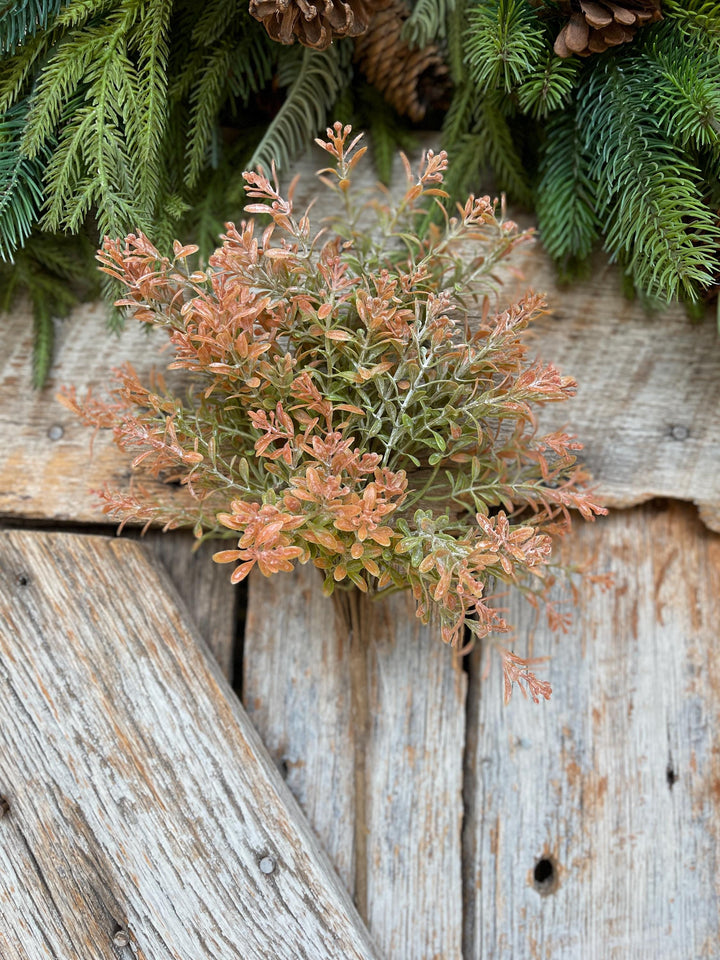 18" Orange Fall Greenery Bush, Fall Greenery, Artifical Greenery