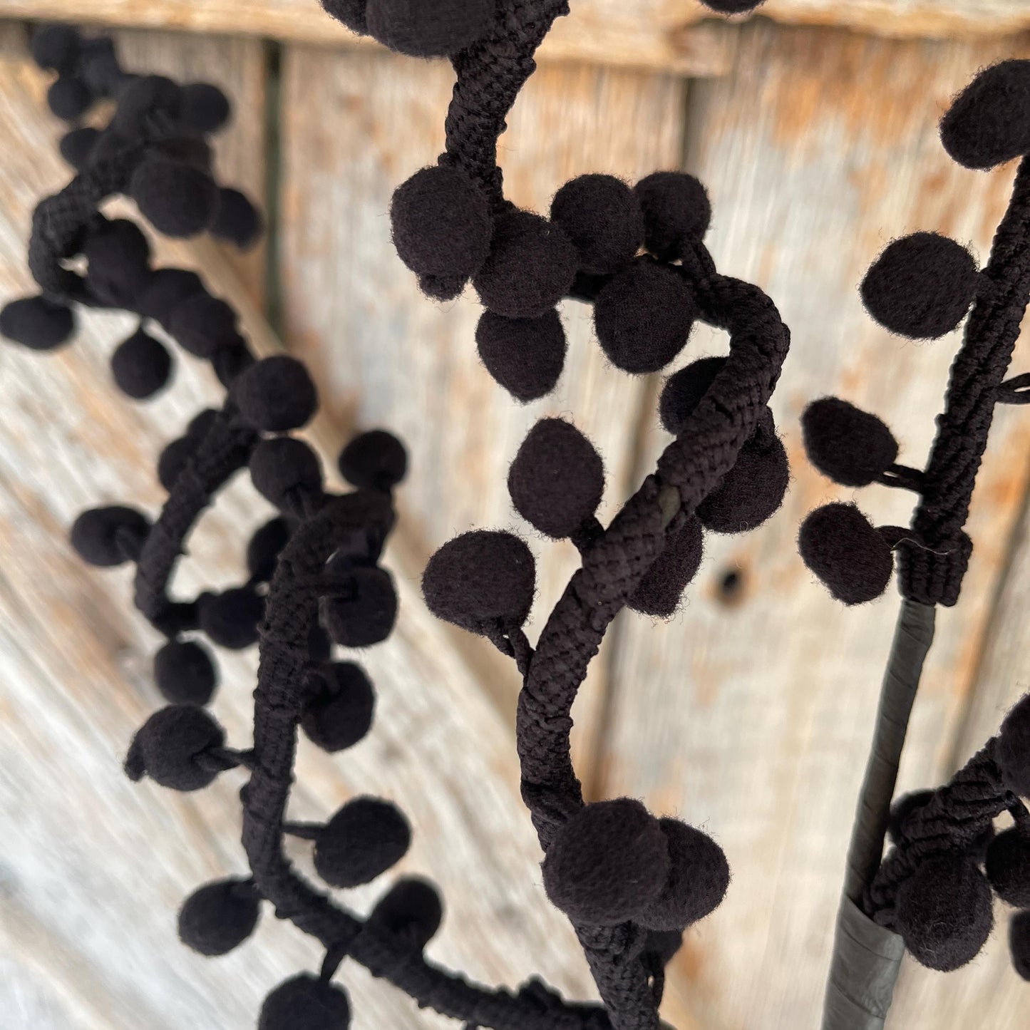 31" Black Ball Twig Spray, Halloween Spray, Halloween Floral, Halloween Picks and Stems, Black Floral Spray, Black Floral Stem, 57254BK