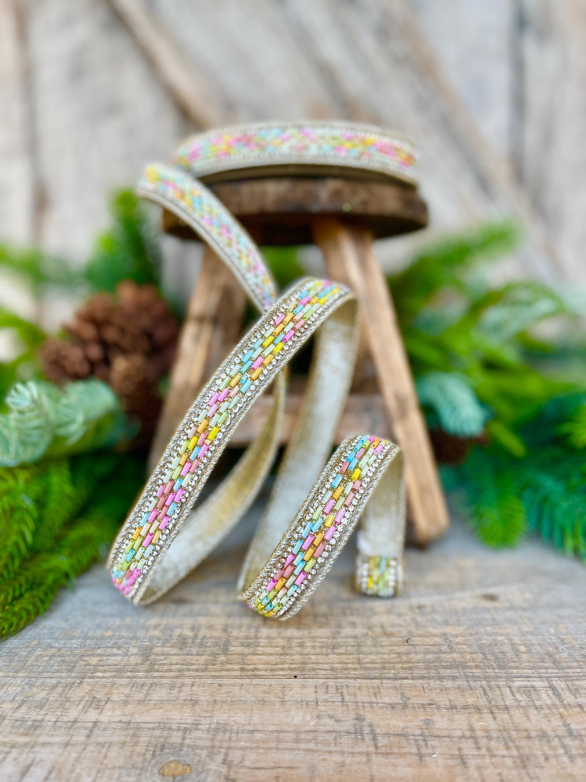 3/4" Sprinkles Ribbon, Farrisilk Ribbon, Beaded RIbbon, Pastel Sprinkle Ribbon, Candy Ribbon, Designer Ribbon, Christmas Ribbon,RK781-32