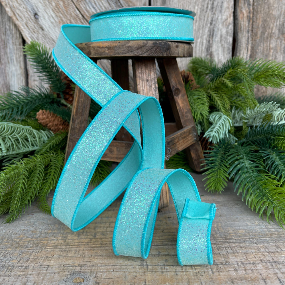 1" Light Blue Sugar Frost Ribbon, Farrisilk Ribbon, Blue Ribbon