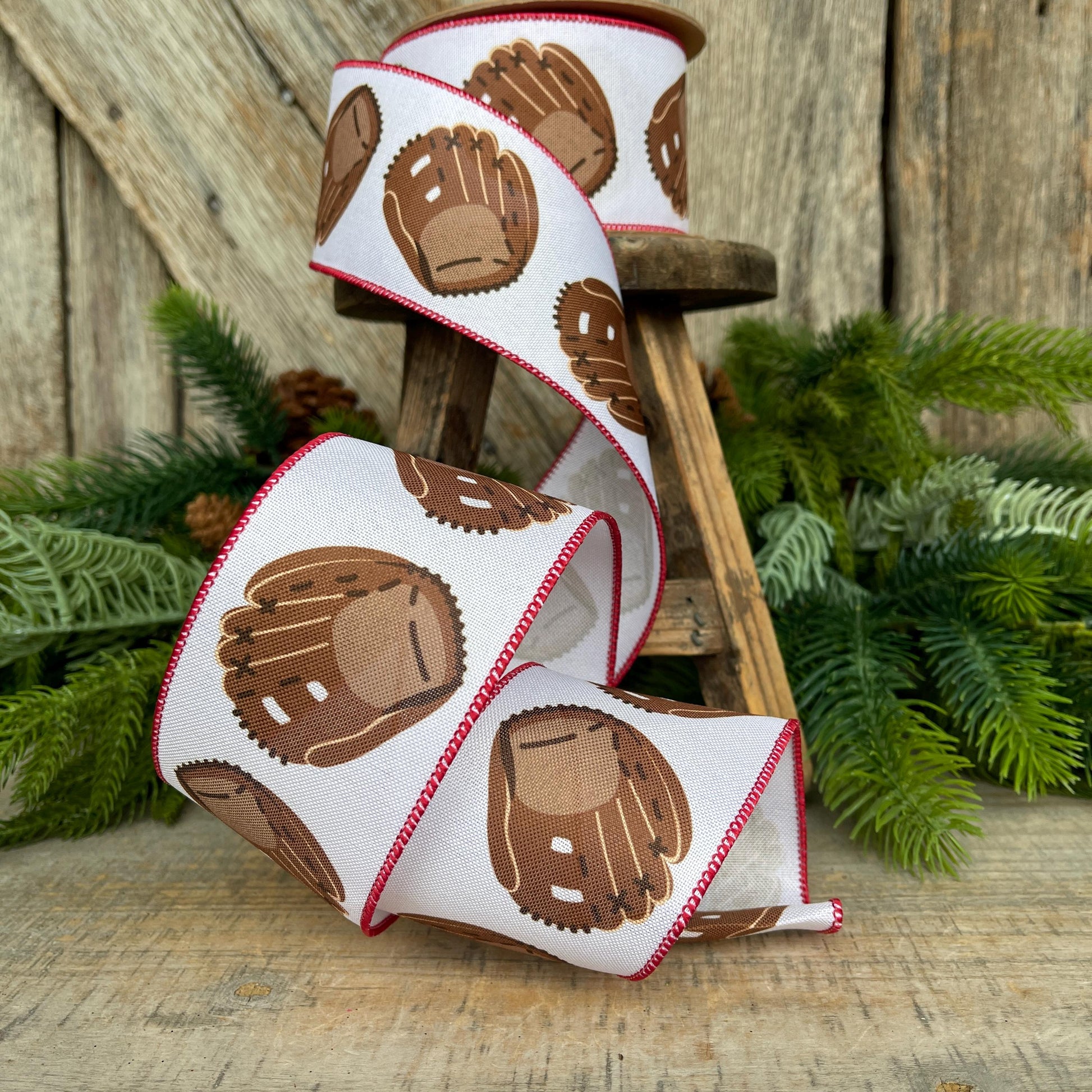 2.5" Baseball Ribbon, Baseball Glove Ribbon, Sports Ribbon