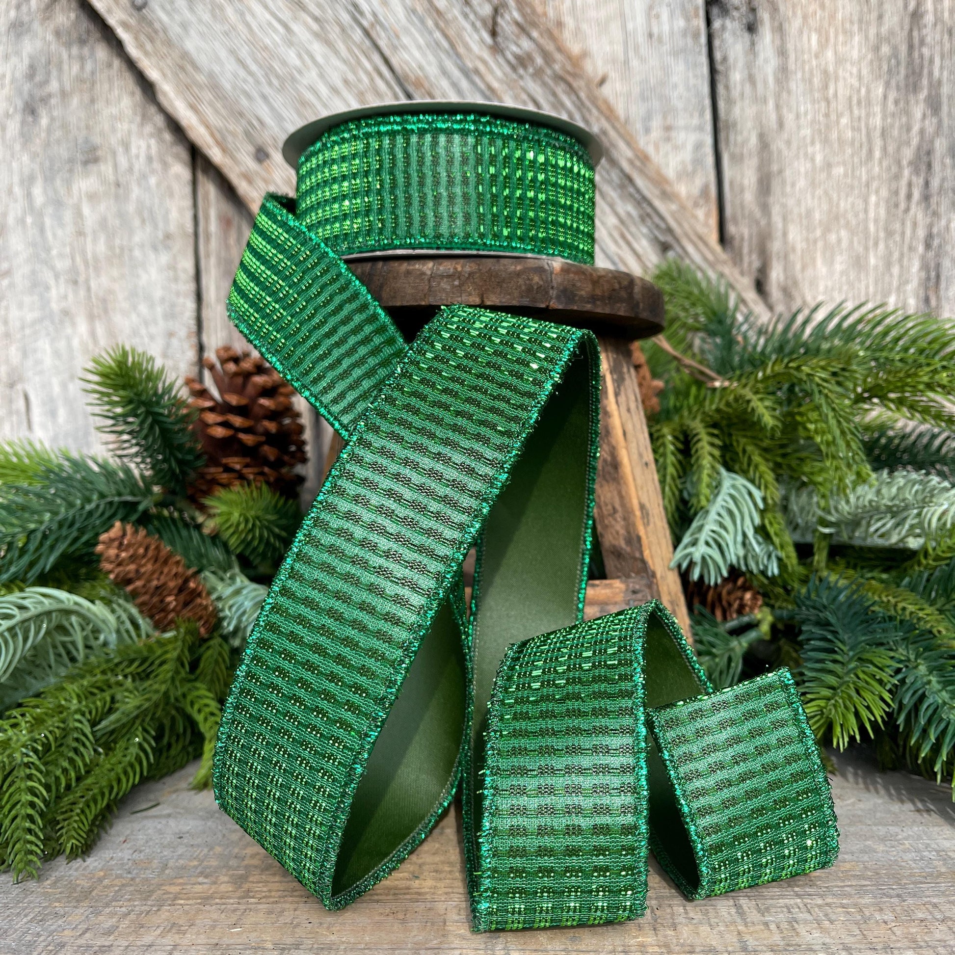 1.5" Emerald Green Ribbon, Christmas Ribbon, Green Ribbon, Christmas Tree RIbbon, Ribbon, Emerald Green Ribbon
