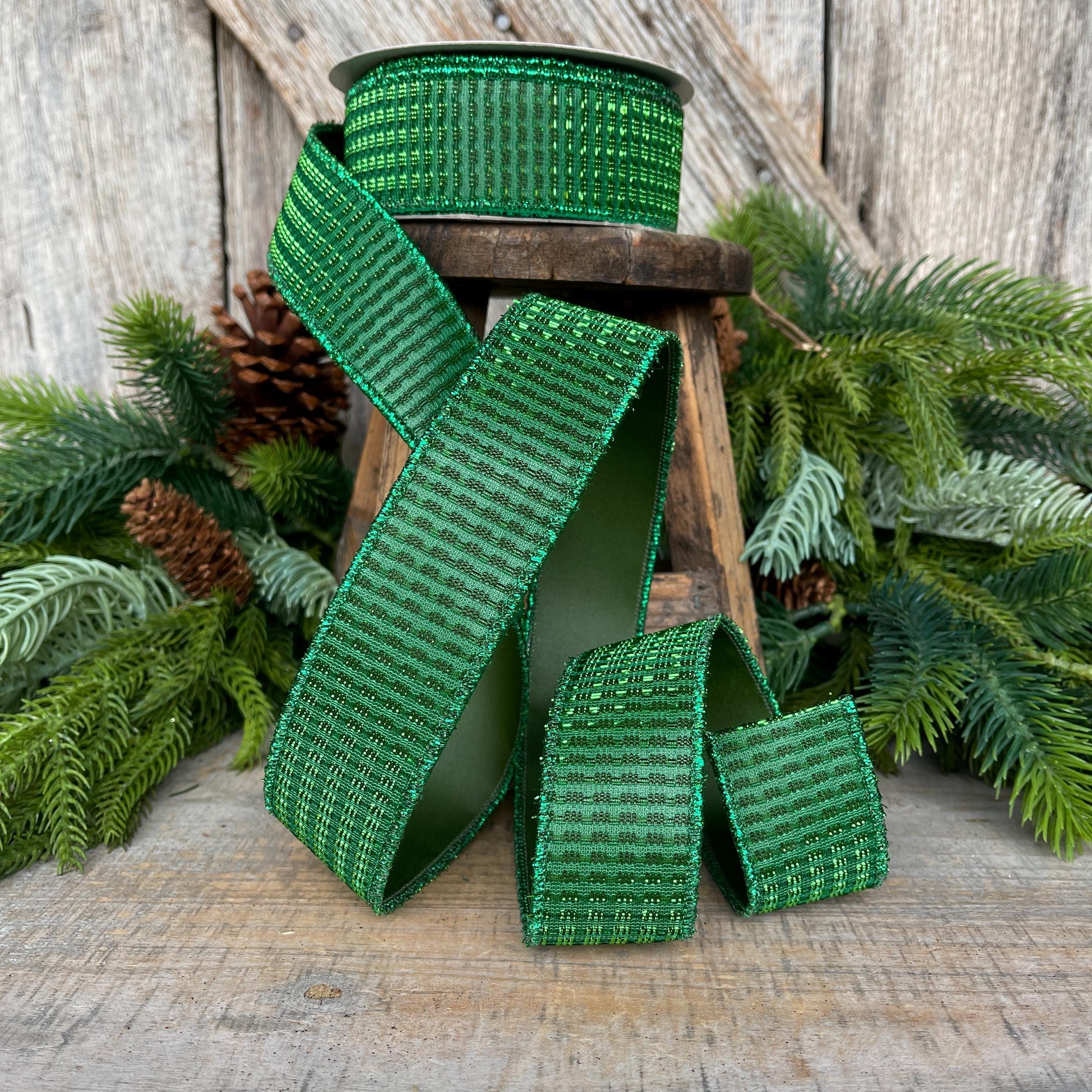 1.5" Emerald Green Ribbon, Christmas Ribbon, Green Ribbon, Christmas Tree RIbbon, Ribbon, Emerald Green Ribbon