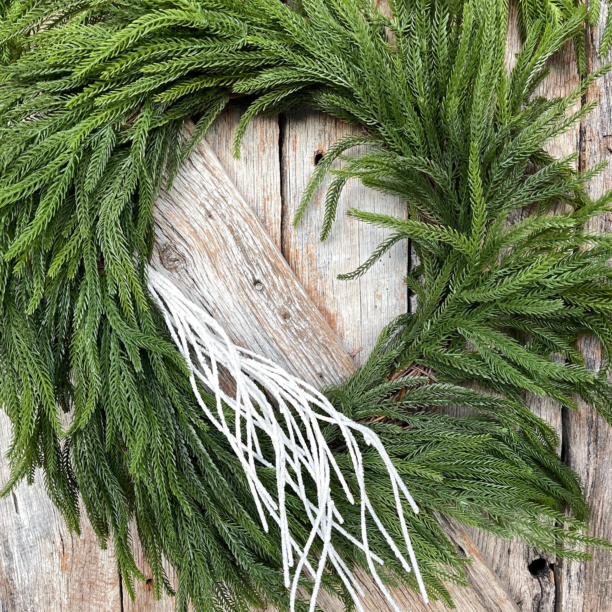 30" White Glitter Twig Spray, Christmas Tree Topper Spray, White Floral Spray