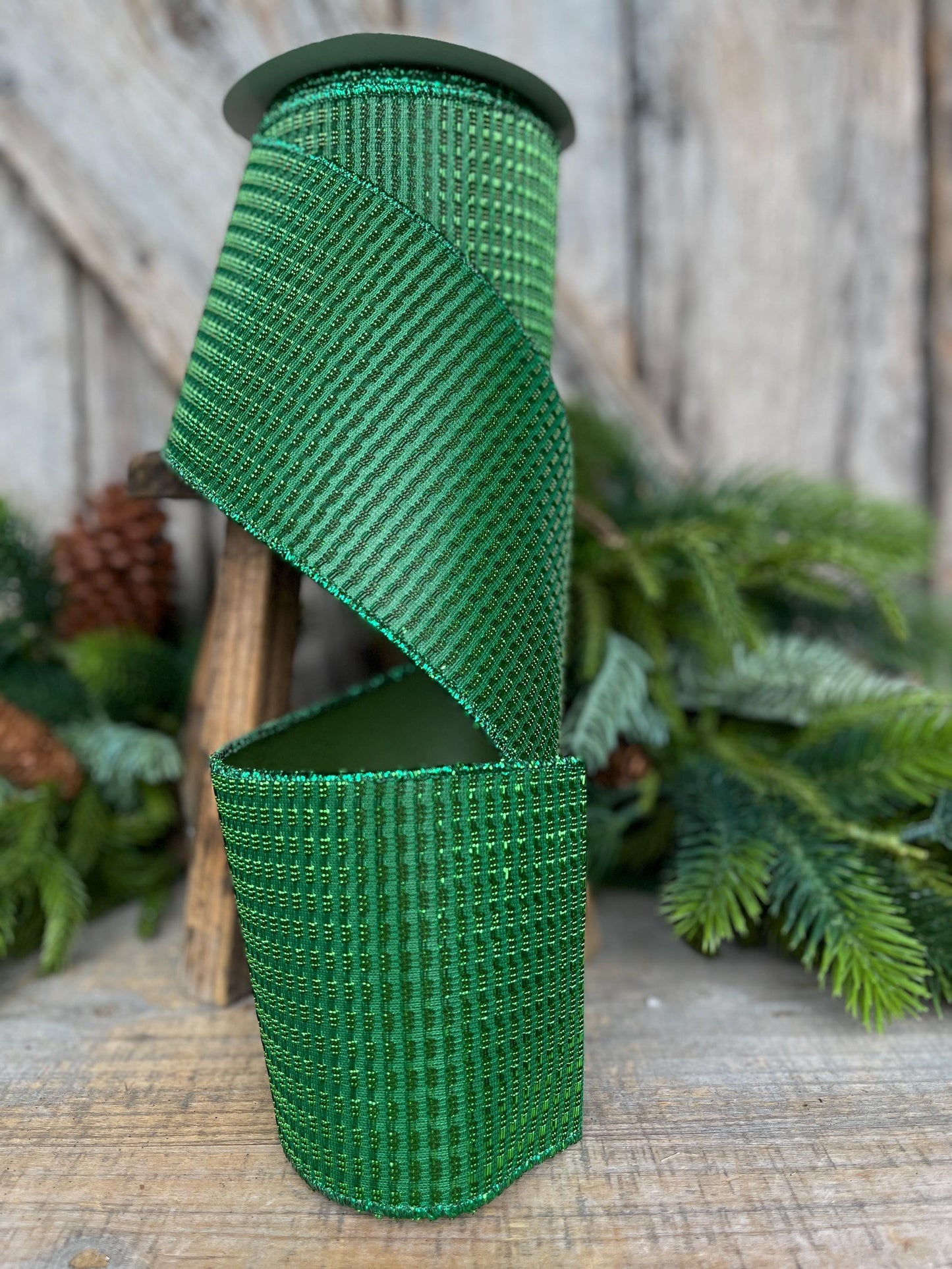 4" Emerald Green Ribbon, Christmas Ribbon, Green Ribbon