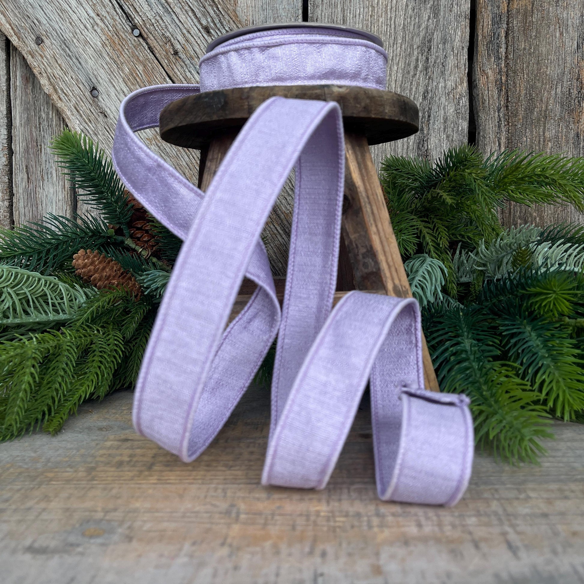 1” Lavender Ribbon, Farrisilk ribbon, wired ribbon