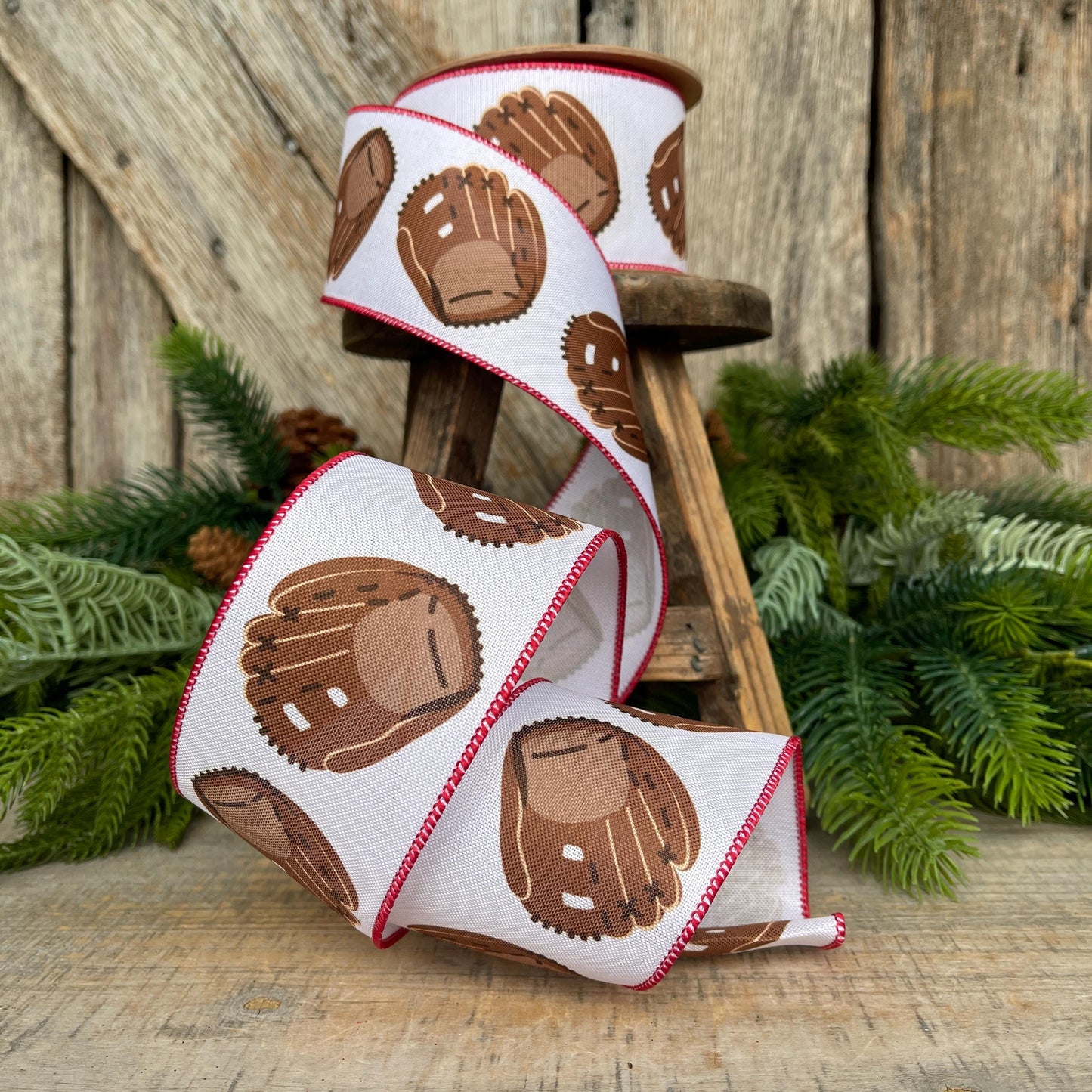 2.5" Baseball Ribbon, Baseball Glove Ribbon, Sports Ribbon