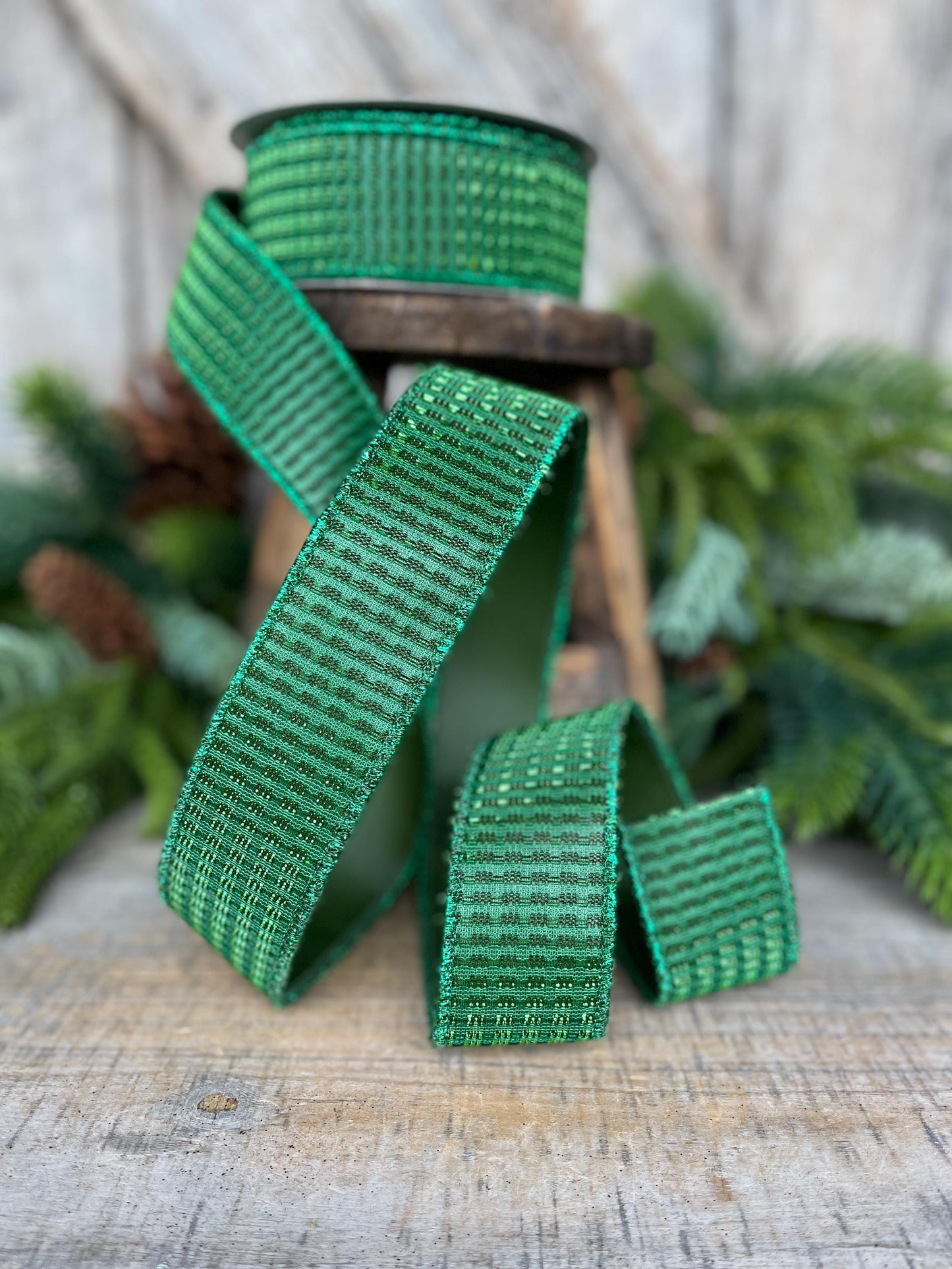 1.5" Emerald Green Ribbon, Christmas Ribbon, Green Ribbon, Christmas Tree RIbbon, Ribbon, Emerald Green Ribbon