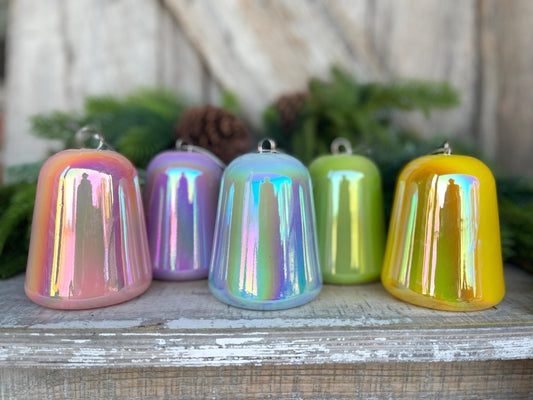 Set of 5 Gumdrop Iridescent Ornaments, Shatterproof Ornaments, Candy Ornaments
