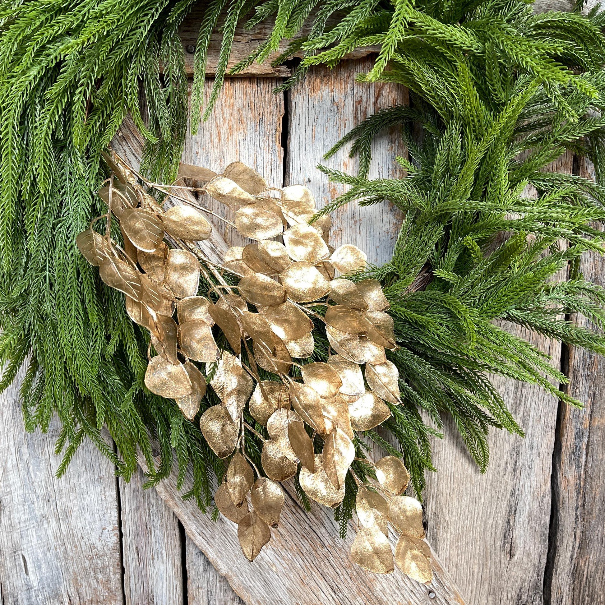 32" Gold Birch Spray, Gold Copper Christmas Spray, Christmas Tree Spray