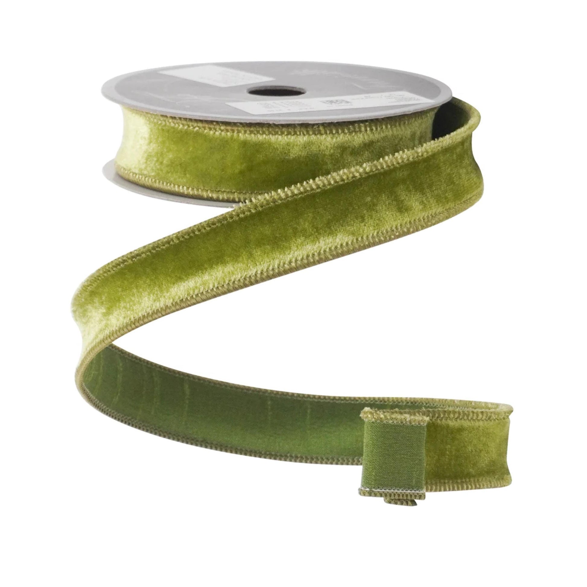 1" Forest Green Velveteen Ribbon, Farrisilk Ribbon, Moss Green Ribbon, Christmas Ribbon