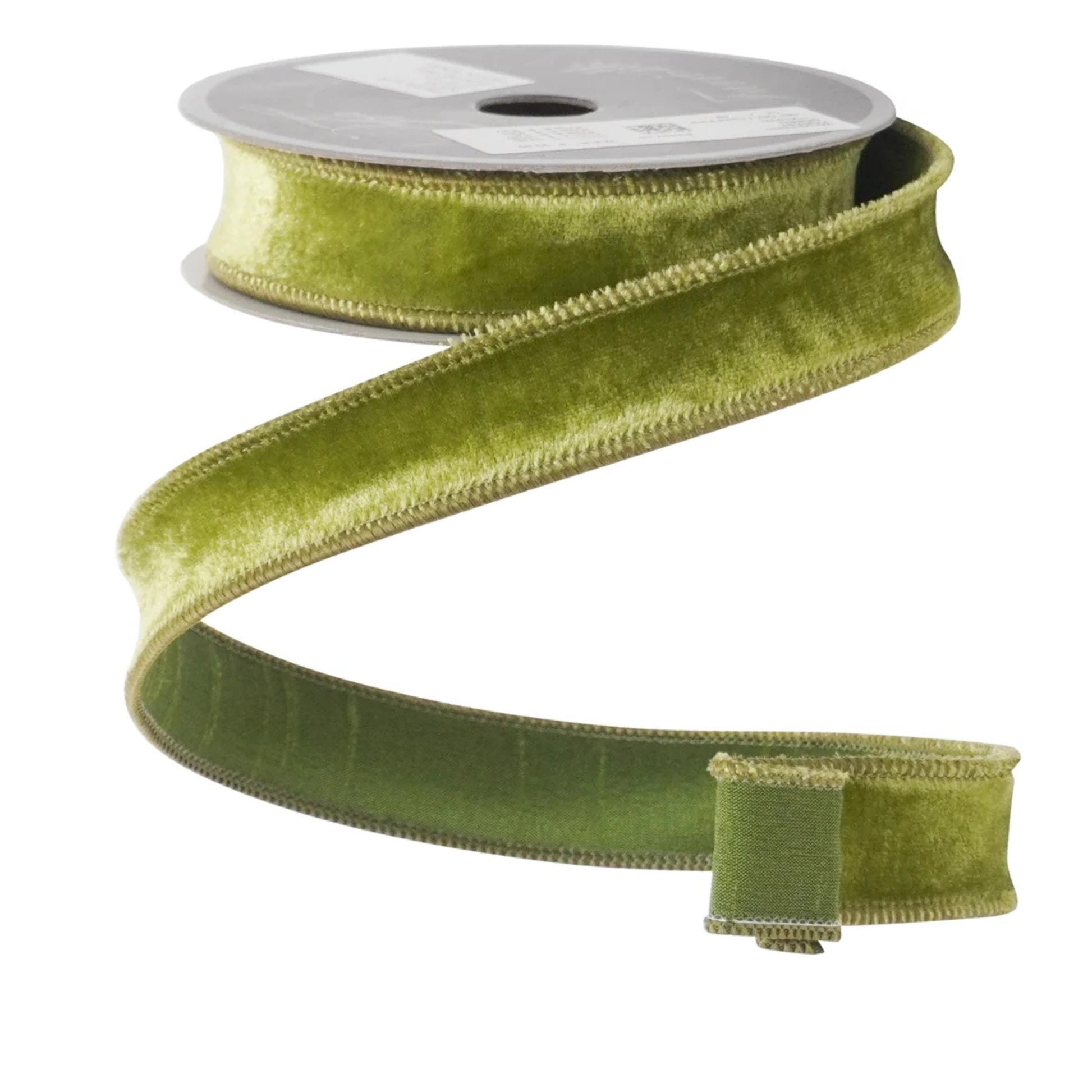 1" Forest Green Velveteen Ribbon, Farrisilk Ribbon, Moss Green Ribbon, Christmas Ribbon