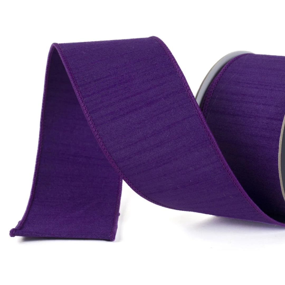 2.5” Purple Ribbon, Farrisilk ribbon, wired ribbon