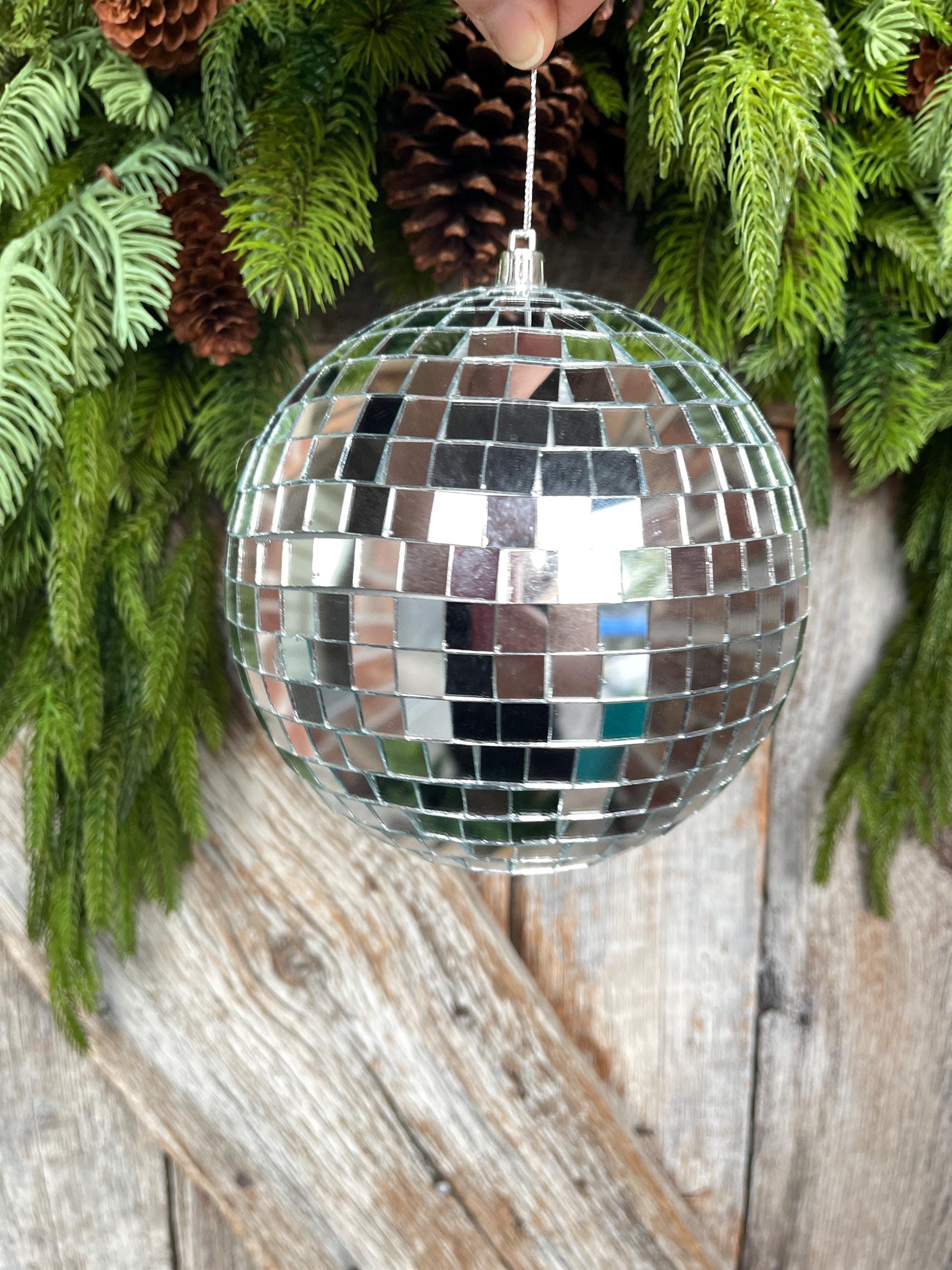 6" Silver Disco Ball Ornament